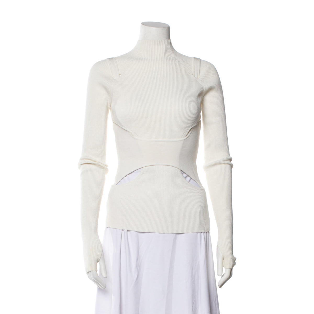 DION LEE INTERLINK SKIVVY (WHITE) S