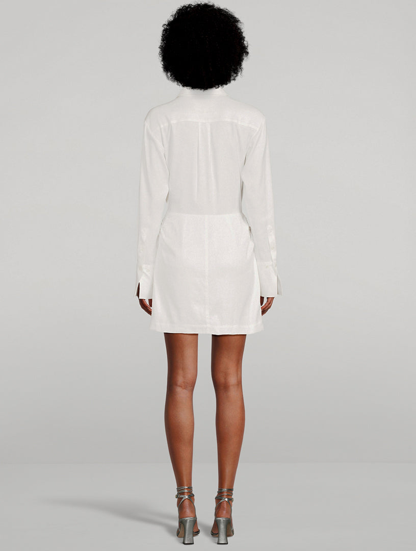 FRAME TWIST SHIRT DRESS WHITE (S)