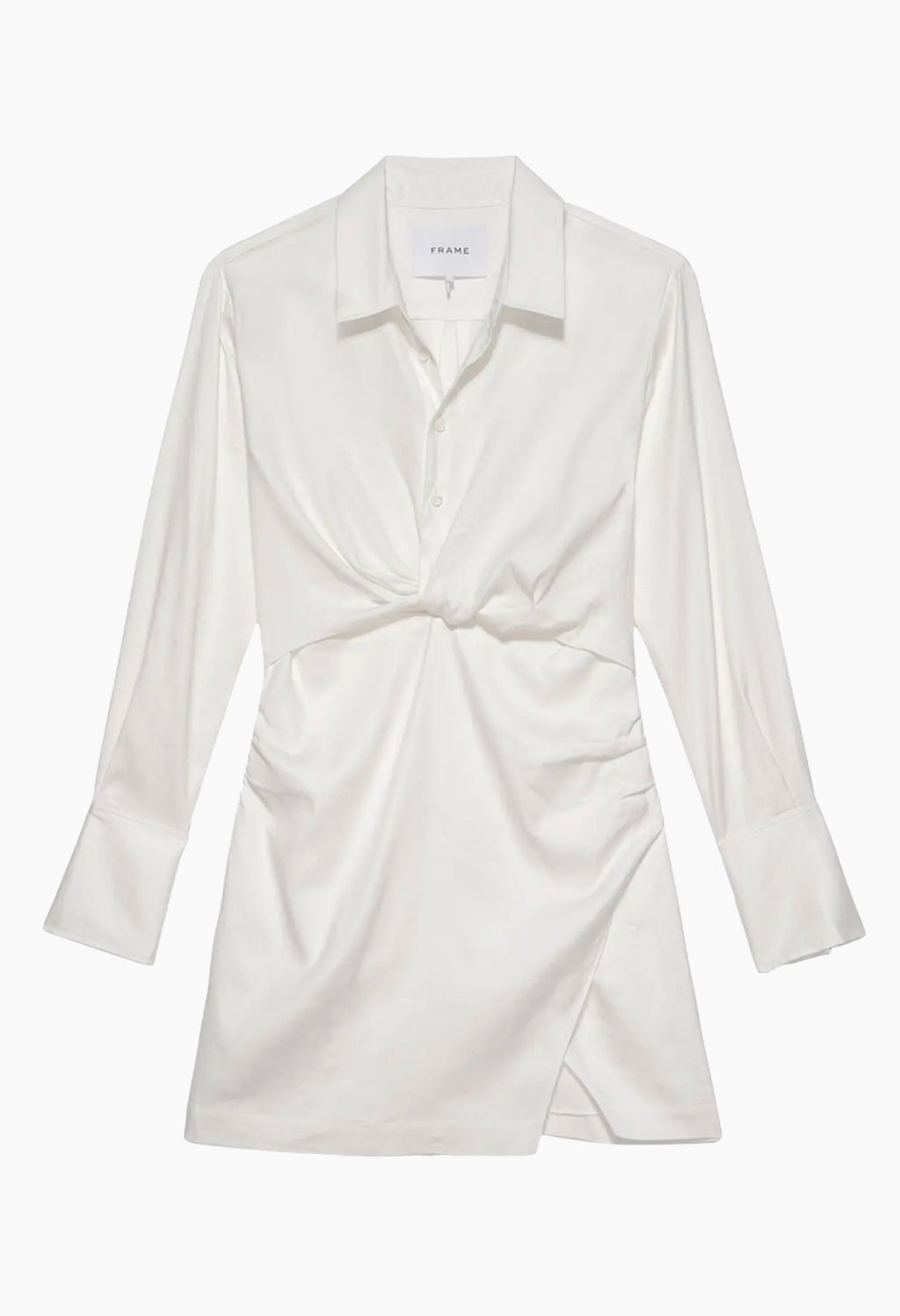 FRAME TWIST SHIRT DRESS WHITE (S)