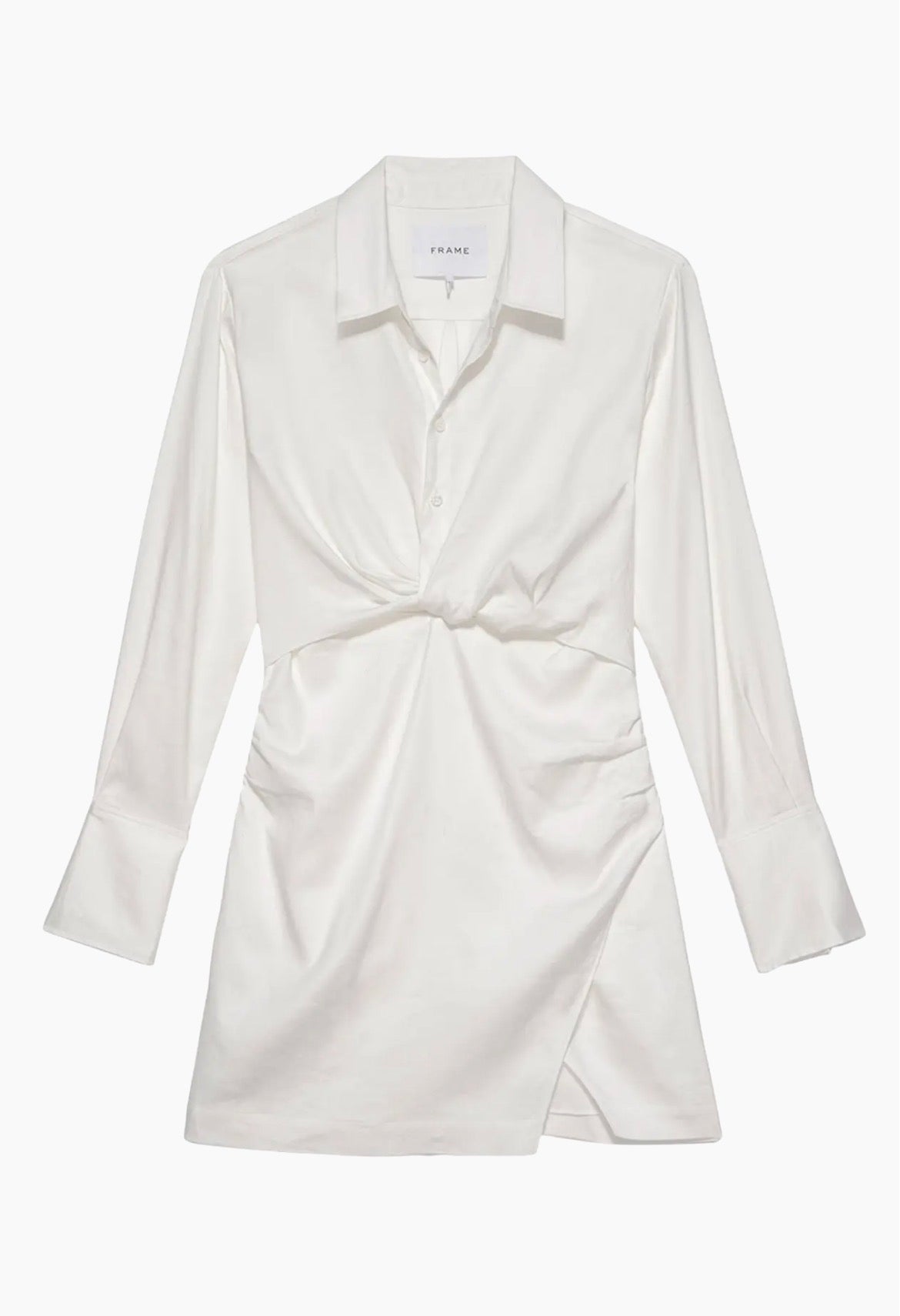 FRAME TWIST SHIRT DRESS WHITE (S)
