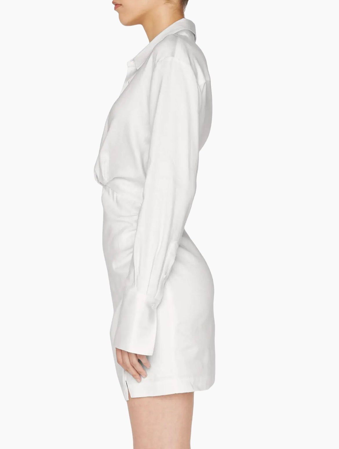 FRAME TWIST SHIRT DRESS WHITE (S)