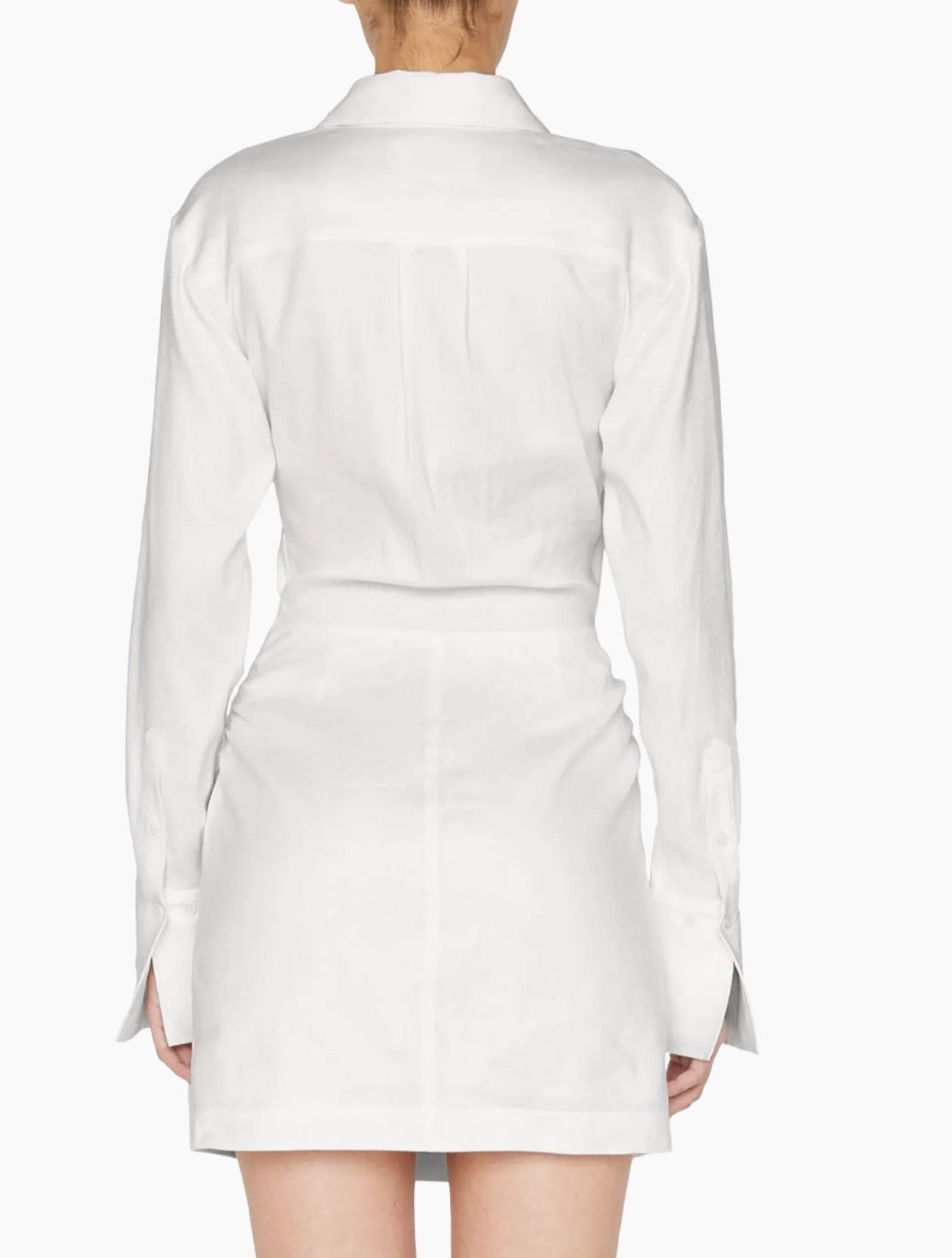 FRAME TWIST SHIRT DRESS WHITE (S)