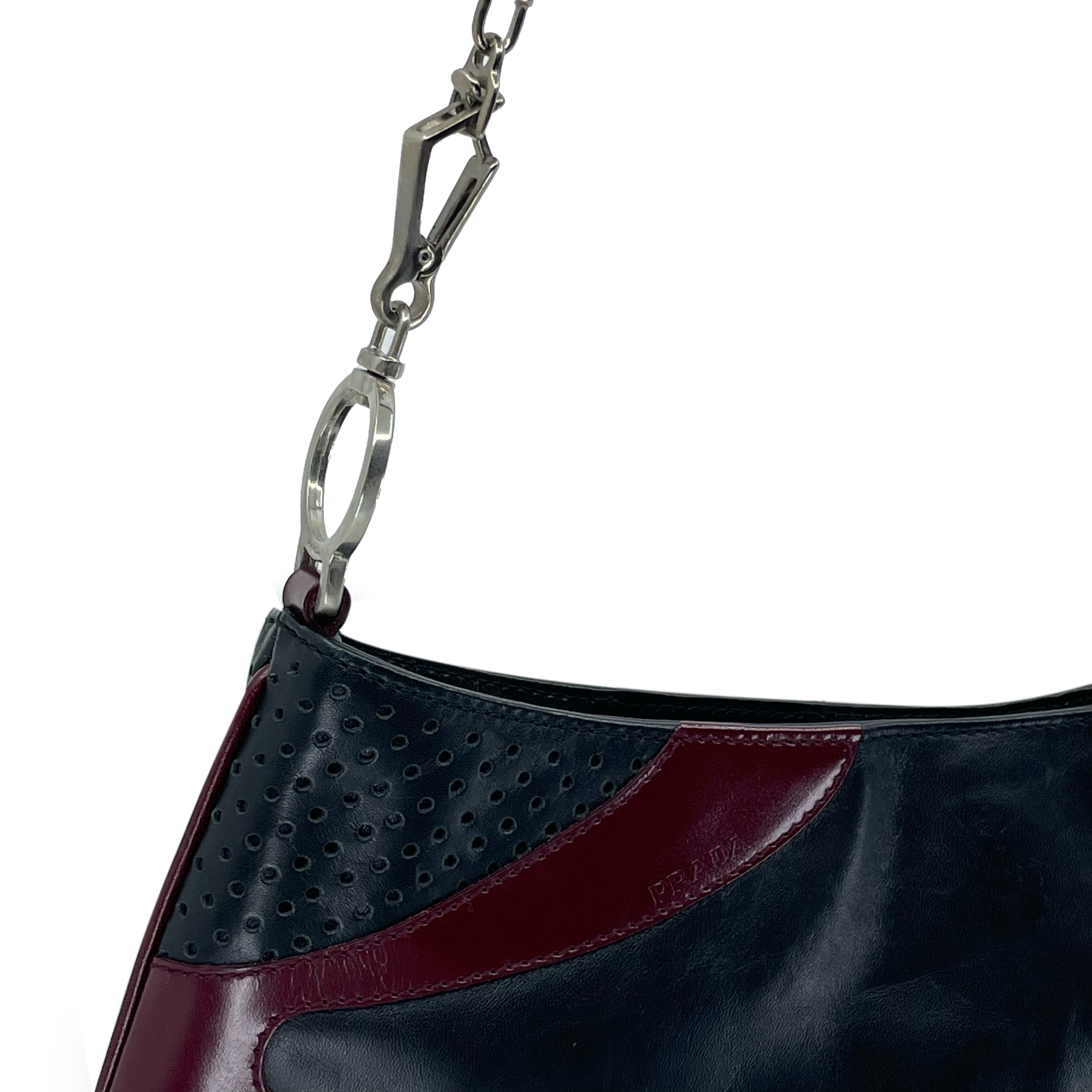 90's Prada leather shoulder bag