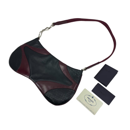 90's Prada leather shoulder bag