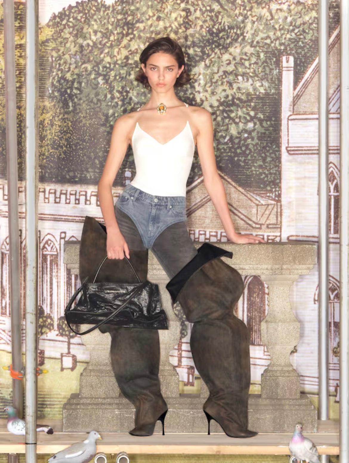 H&M X GLEN MARTENS LIMITED EDITION TANK TOP WHITE (S)