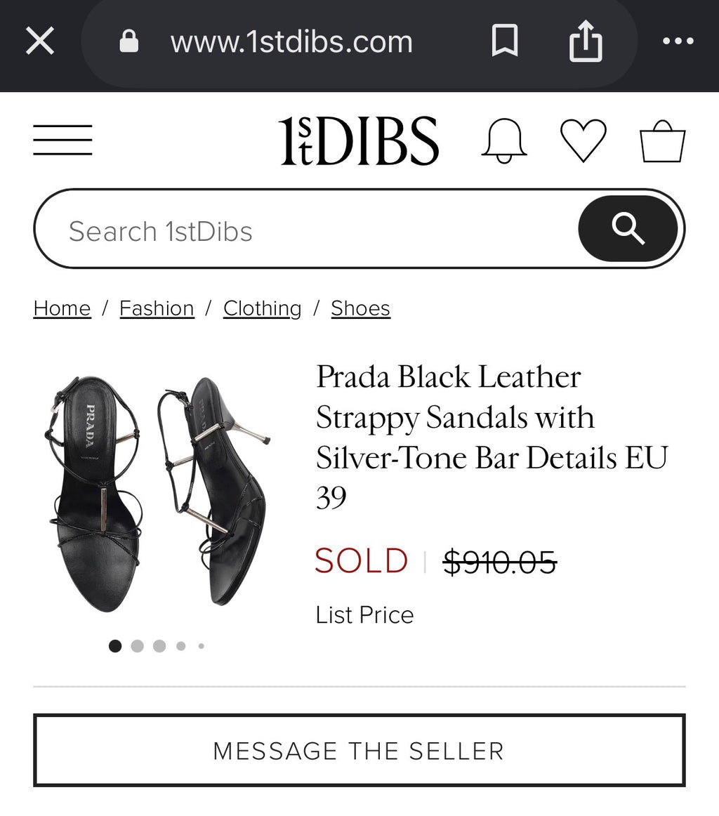 2000'S PRADA SLINGBACK SANDALS (38.5)
