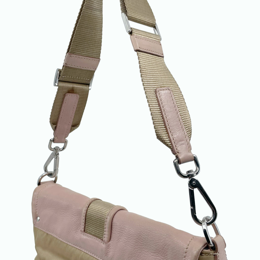 Prada nylon &amp; leather shoulder bag