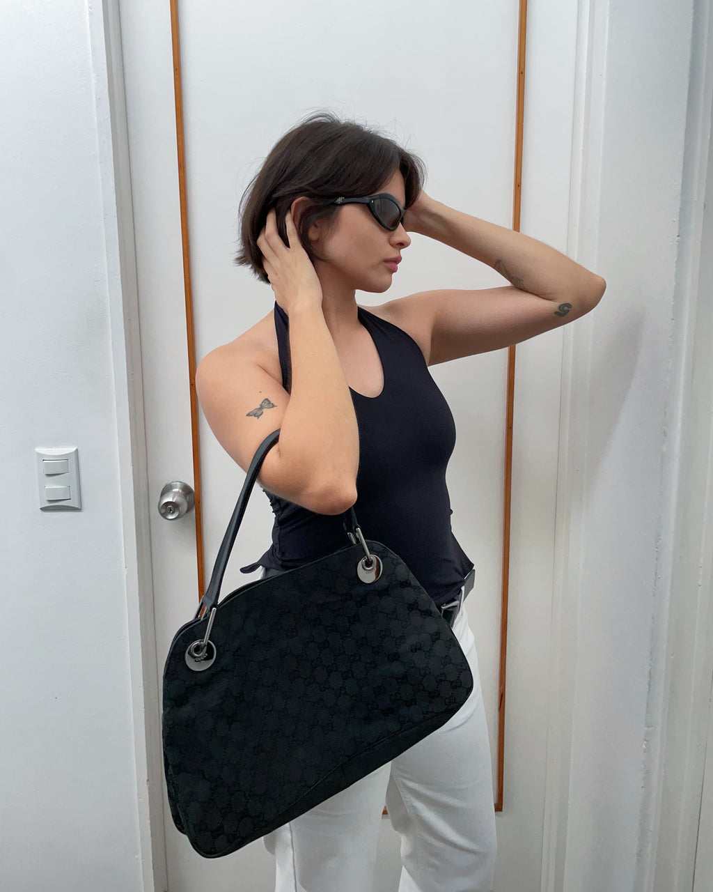 GUCCI CANVAS GG SHOULDER BAG