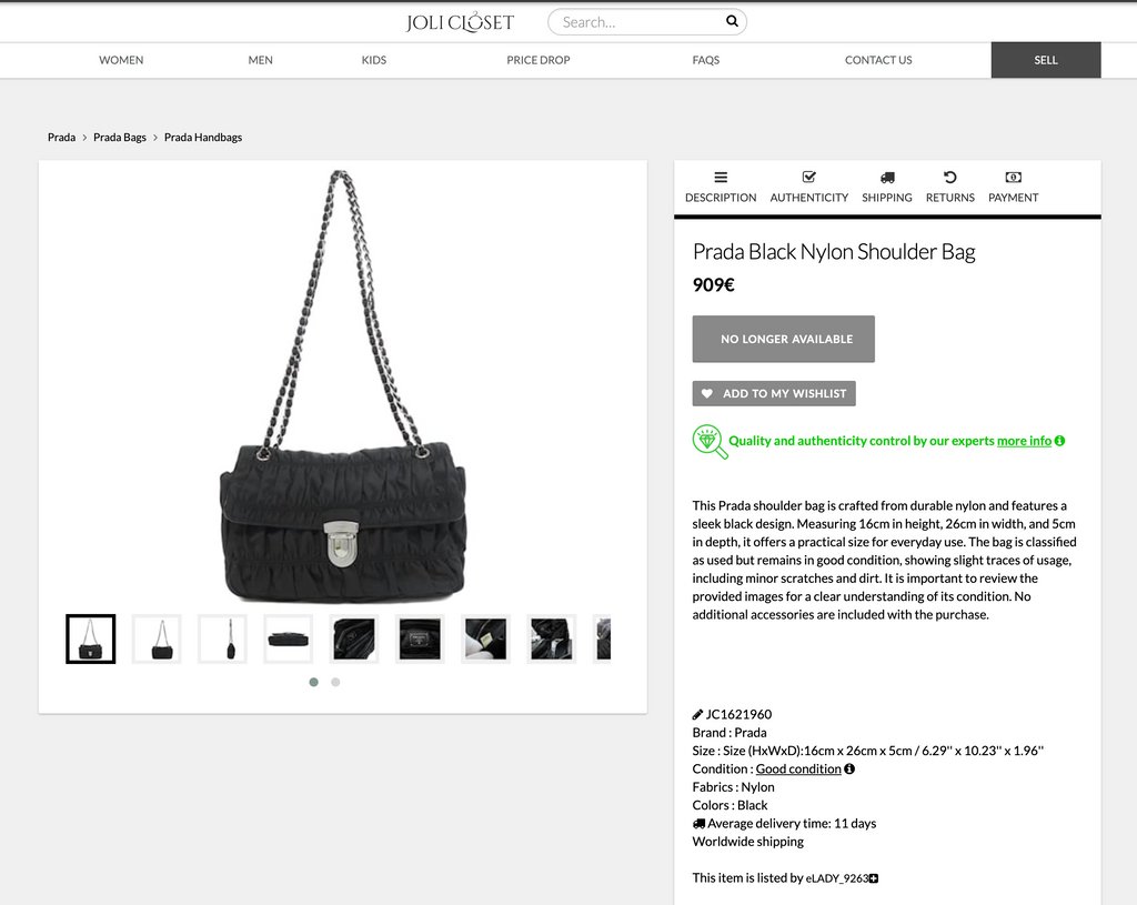 PRADA NYLON SHOULDER BAG