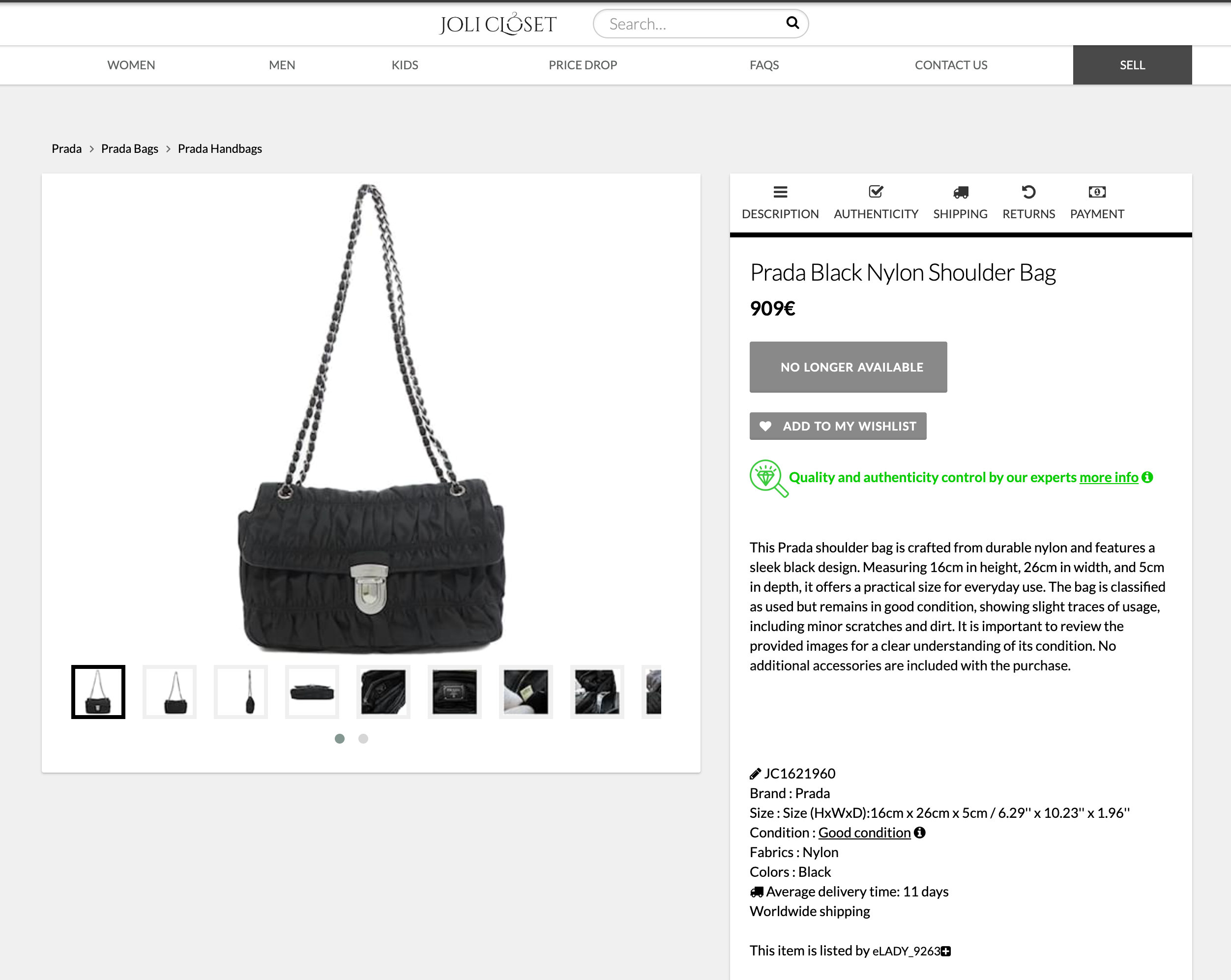 PRADA NYLON SHOULDER BAG