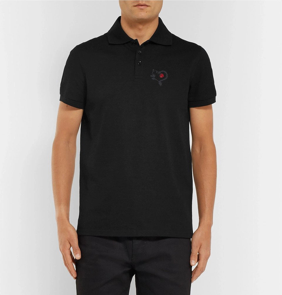 Saint Laurent - Cotton-Piqué Polo Shirt (M/L)