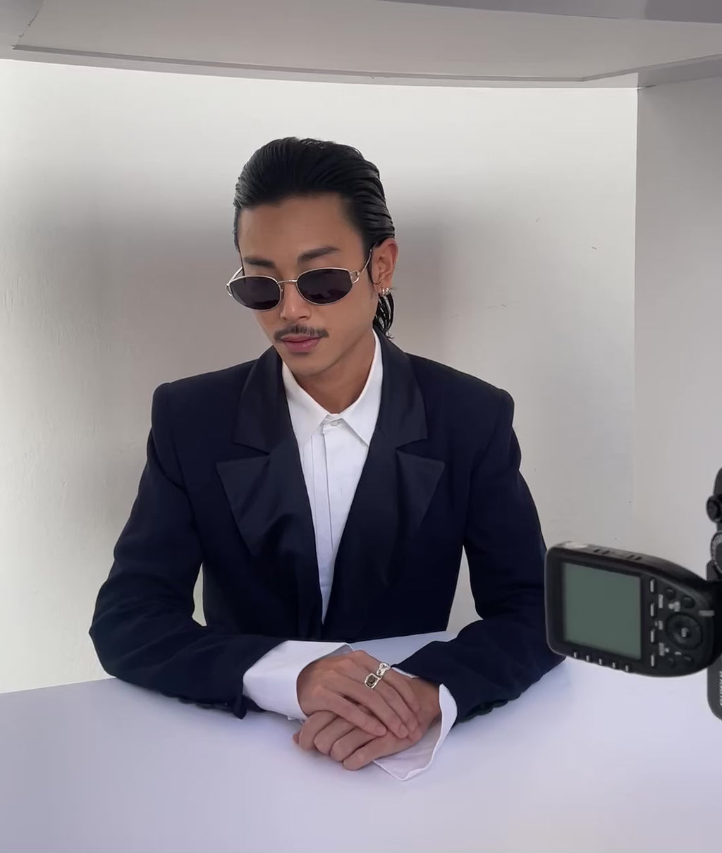 GUCCI SILVER METAL FRAME SUNGLASSES